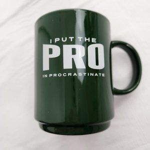 Procrastinate Procrastinator Professional Coffee Mug Green